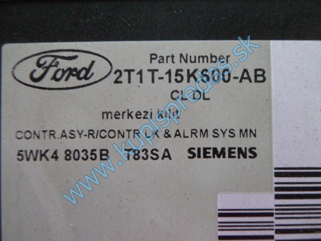 riadiaca jednotka komfortu na ford transit connect, 2T1T-15K600-AB